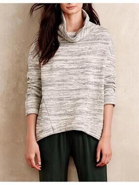 Anthropologie Saturday Sunday Space-Dye Cowl Neck Sweater- M